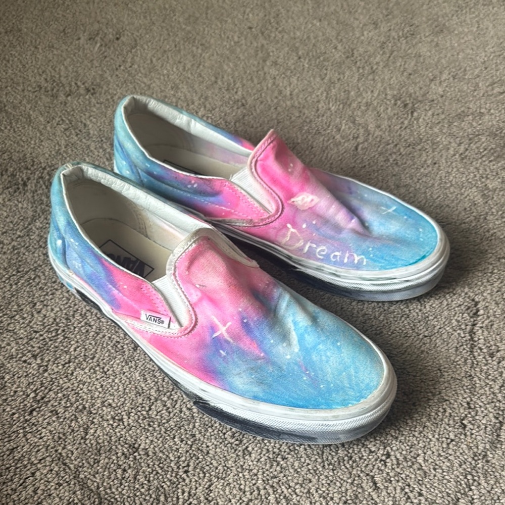 Vans Handpainted Galaxy Shoes SIZE 9.5M 11W